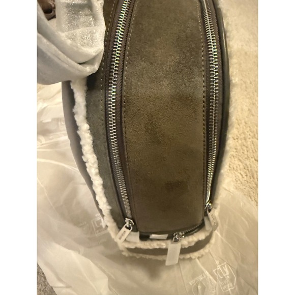 Michael Kors Rhea Medium Backpack Olive Green Suede NWT New with Tags - Picture 5 of 11